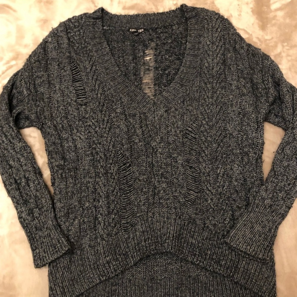 Express distressed sweater